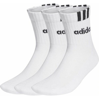 adidas 3-STRIPES LINEAR 3P Ponožky bílá