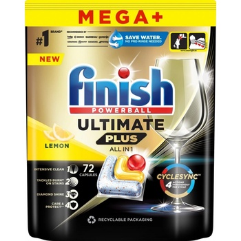 Finish Ultimate Plus Lemon kapsle do myčky nádobí 72 ks
