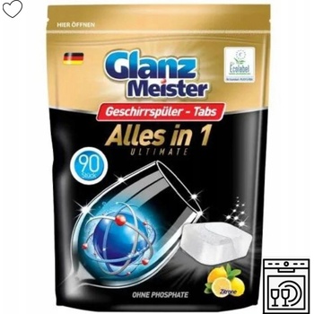 Glanz Meister Ultimate Tablety do myčky All in ONE 90 ks