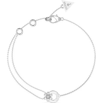 Guess něžný ocelový náramek s květinou Lily JUBB05111JWRH 18,4 cm