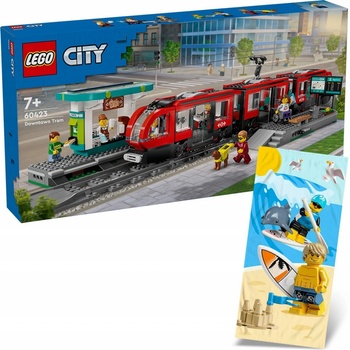 LEGO® City 60423 Tramvaj a zastávka v centru města