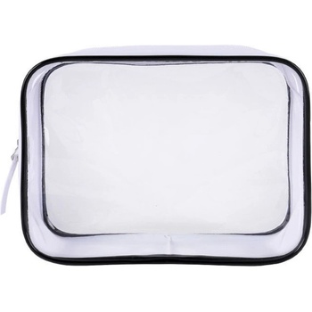 Luxus Průhledná kosmetická taštička bílá 17 x 12 x 6 cm
