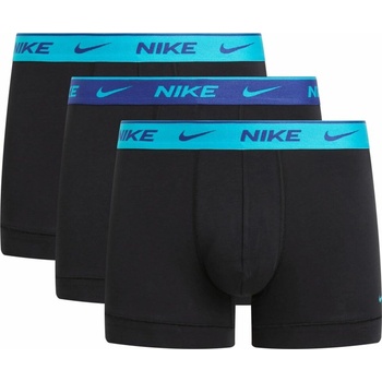 Nike Dri Fit Everyday Cotton Stretch 3P black/dusty cactus/royal blue Černý