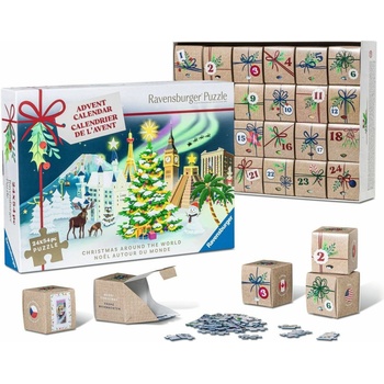 RAVENSBURGER Puzzle Adventní kalendář: Vánoce po celém světě 24x54 dílků
