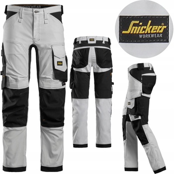 Snickers Workwear kalhoty AllroundWork Stretch bílé