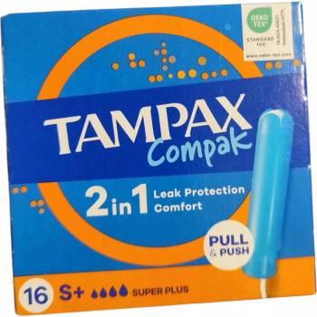 Tampax Compak Super Plus dámské tampony s aplikátorem 16 ks