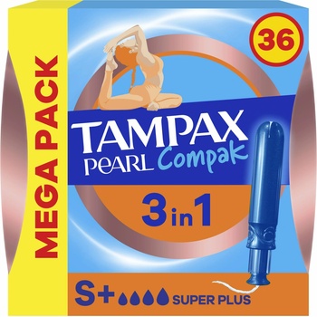Tampax Tampony s aplikátorem Pearl Compak Super Plus 36 ks