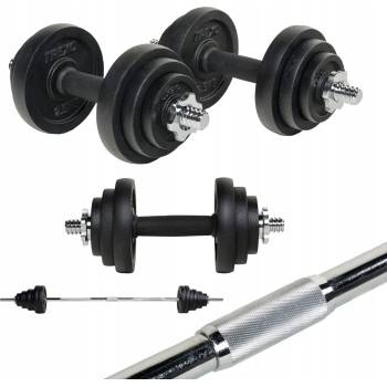 TREXO Sada činek s tyčí 50 kg DK50