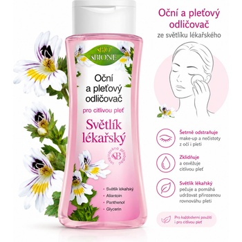 Bione Cosmetics Světlík lékařský oční a pleťový odličovač očí 255 ml