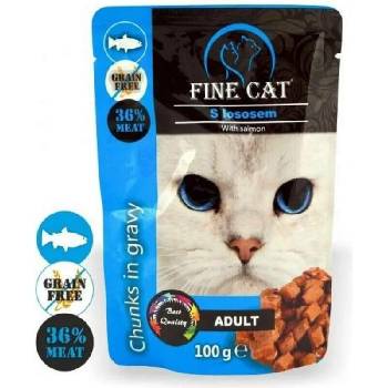 Fine Cat Grain-Free Adult losos v omáčce 100 g