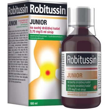 ROBITUSSIN JUNIOR NA SUCHÝ DRÁŽDIVÝ KAŠEL POR 3,75MG/5ML SIR 100ML