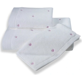 Soft Coton Ručník MICRO LOVE 50x100 cm bílá/lila