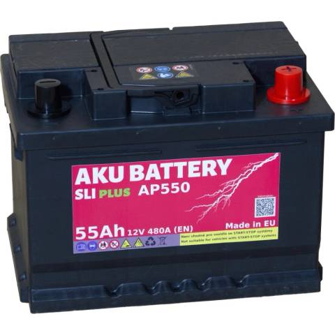 AKU SLI Plus 12V 55Ah 480A AP550