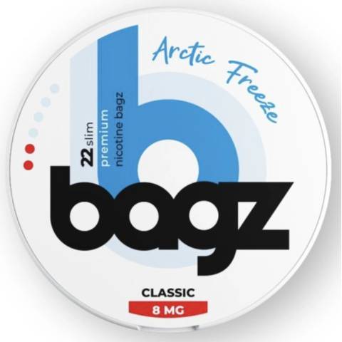 Bagz ARCTIC FREEZE Mentol a máta 8 mg 22 sáčků