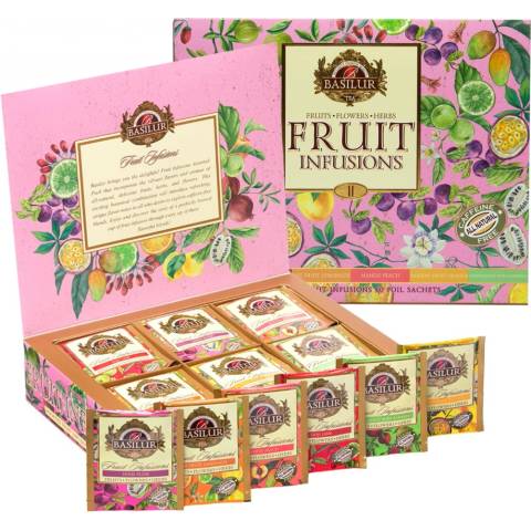 Basilur FRUIT INFUSIONS II sada ovocných čajů 6 PŘÍCHUTÍ 60 ks