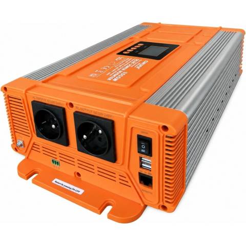 Carspa PX3000-24, 24V/230V+USB 3000W čistá sinusovka