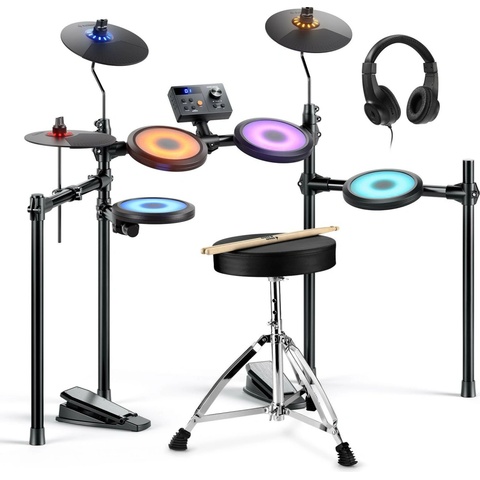 Donner DED-70L Electronic Drum Set with LED