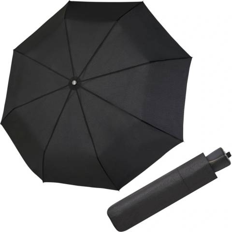 Doppler skládací deštník Mini Fiber Hr. gem šedý s proužky 726467