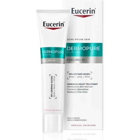 Eucerin Dermo Pure Clinical Peeling 10 noční peelingový krém 40 ml