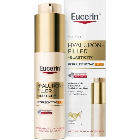 Eucerin Hyaluron Filler Elasticity lehký denní krém s bází SPF50 50 ml