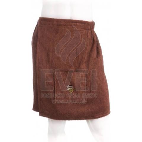 EVEI - Kilt do sauny pánský 55 x 150 cm hnědá