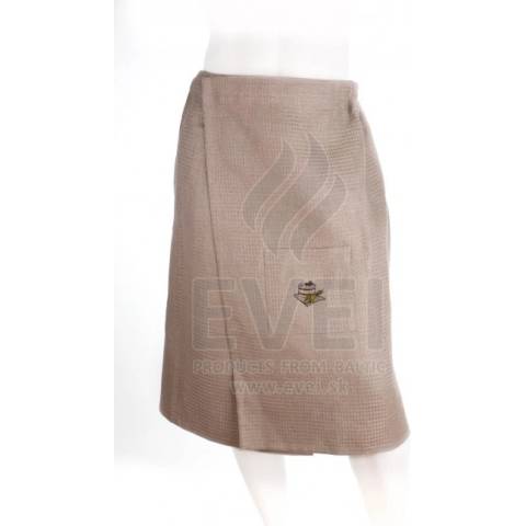 EVEI - Kilt do sauny pánsky 75% len 25% bavlna 85 x 140 cm hnědá