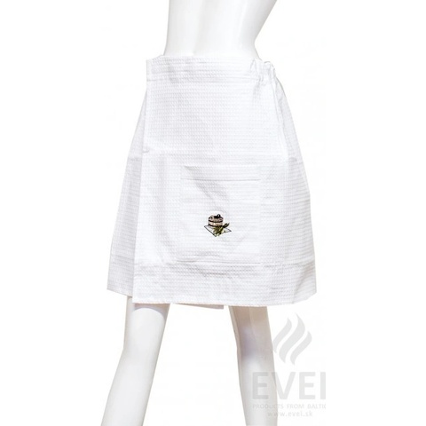 EVEI - Kilt do sauny pánský vaflová 55 x 150 cm bílý