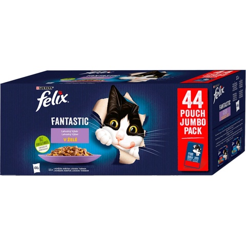 Felix FANTASTIC hovězí/kuřecí/losos/tuňák v želé 44 x 85 g