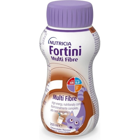 FORTINI PRO DĚTI S VLÁKNINOU, ČOKOLÁDOVÁ PŘÍCHUŤ POR SOL 1X200ML