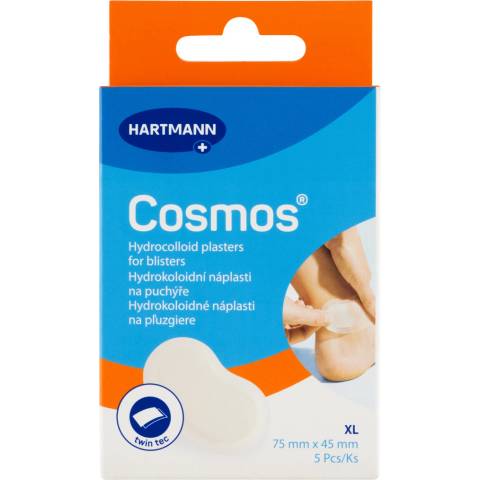 Hartmann Cosmos Hydrokoloidní náplasti na puchýře 75 mm x 45 mm 5 ks