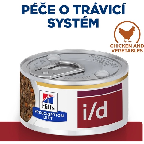 Hill’s Prescription Diet Adult Cat I/D Digestive Care ActivBiome Stew Chicken & Vegetables 82 g