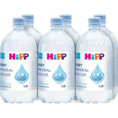 HiPP Baby přírodní minerální voda neperlivá 6 x 1 l