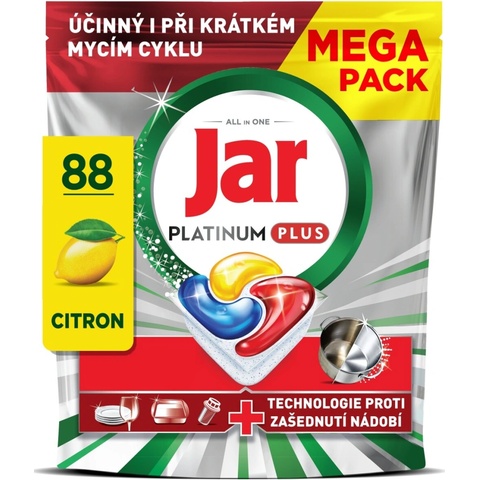 Jar Platinum Plus Lemon kapsle do myčky 88 ks