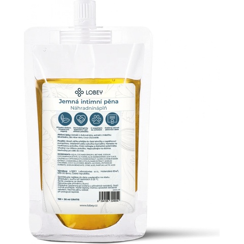 LOBEY Jemná intimní mycí pěna 150 ml + 30 ml náhradní náplň