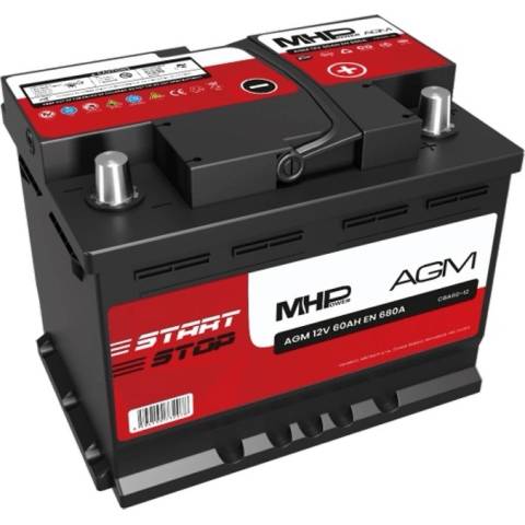 MHPower Start-Stop AGM 12V 60Ah 680A CBA60-12