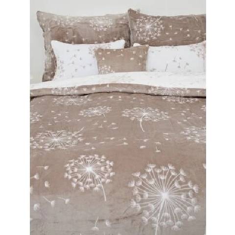 MKLuzkoviny.cz Povlečení mikroplyš Exclusive Pampelišky cappuccino 140x200 70x90