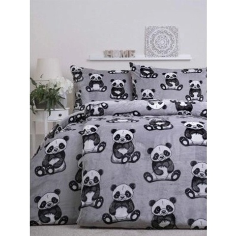 MKLuzkoviny.cz povlečení mikroplyš Exclusive Panda 140x200 70x90