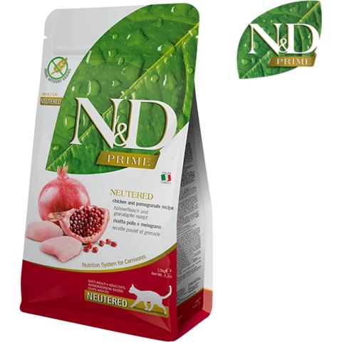 N&D Prime Cat Adult Neutered Grain Free Chicken & Pomegranate 10 kg