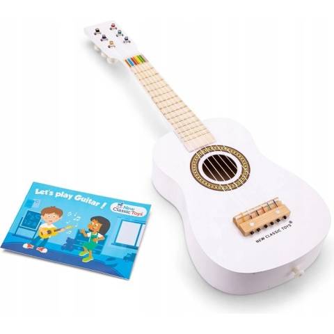 New Classic Toys dětská kytara bílá