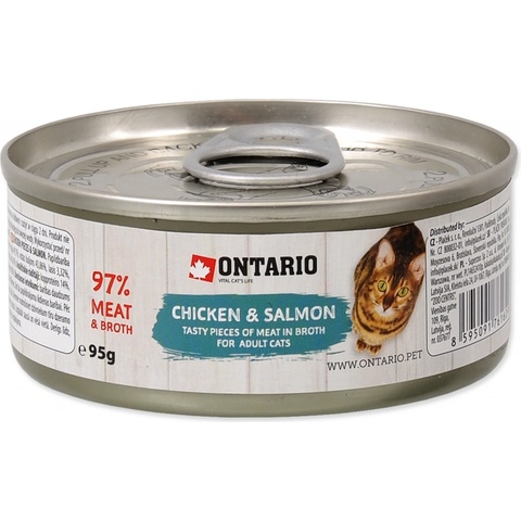 Ontario Cat Chicken Pieces Salmon 95 g