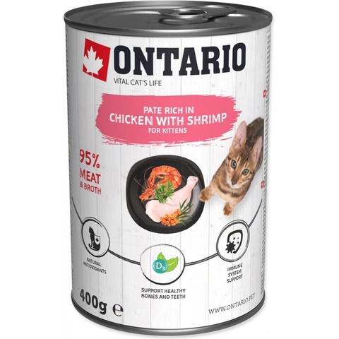 Ontario Cat Chicken with Shrimps flavoured with Sea Buckthorn 400 g