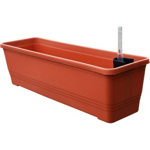 Plastia Bergamot Samozavlažovací TRUHLÍK 60 cm terakota
