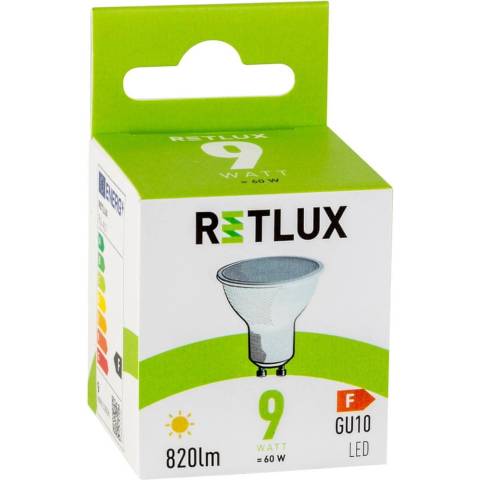 Retlux RLL 417 LED žárovka reflektorová 9W GU10 teplá bílá