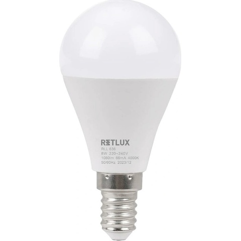 Retlux RLL 636 G45 E14 miniG 8W CW D
