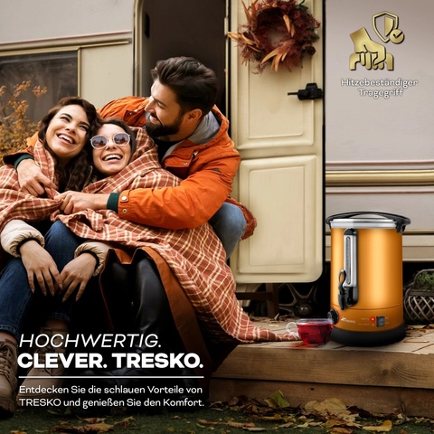 TRESKO® kotel na svařené víno Měď 10 l