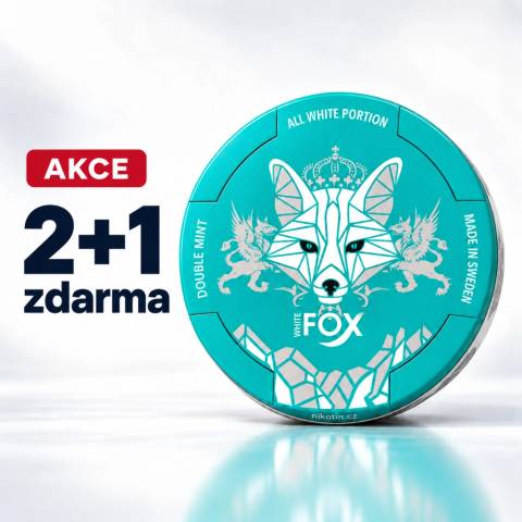 White Fox Double Mint 12 mg slim 20 sáčků